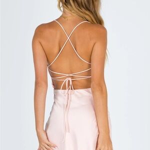 Princess Polly Blush Backless Dress